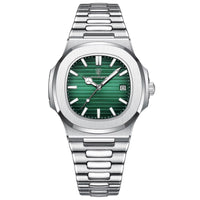 silver green - Stainless Steel Strap